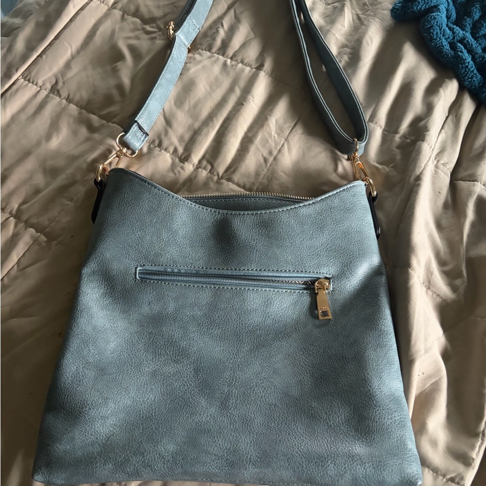Jen & Co - Classic Women's Crossbody Bag in Light Blue 12x10